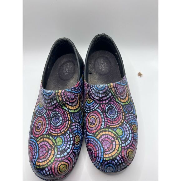 Crocs Neria‎ Pro II Graphic Clog Black Paisley Dual Comfort women’s size 7w - Picture 3 of 4